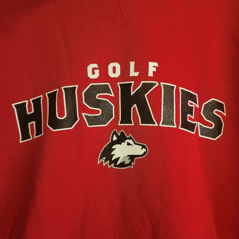 Adidas NIU Huskies Hoodie Sweatshirt Mens Medium M Red Long Sleeve Pullover NCAA
